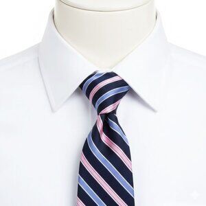 Nautica Silk Tie Striped Regimental Repp Pink Blue